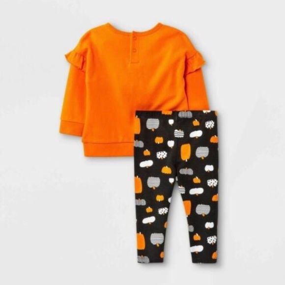 Cat & Jack Little pumpkin two piece outfit - Halloween New - Picture 3 of 6